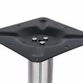 vidaXL Noha pre bistro stôl strieborná Ø45x107 cm nehrdzavejúca oceľ
