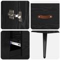 vidaXL Highboard Čierny dub 69,5 x 34 x 180 cm Kompozitné drevo