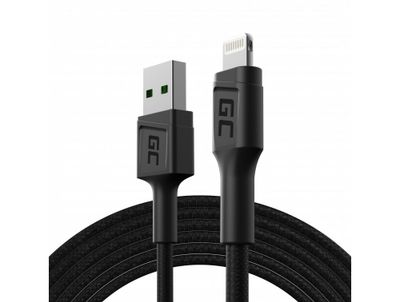 Green Cell KABGC18 rýchlonabíjací kábel Power Stream USB-A - Lightning 200cm pre Apple 2.4A