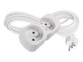 Prodlužovací kabel EMOS P0213 / 3 m / 2 zásuvky / biely / PVC / 1 mm2