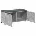vidaXL Predsieňová lavica s vankúšom Betónovo Sivá 100 x 38 x 46 cm