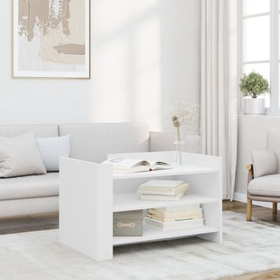 vidaXL Konferenčný stolík biely 80x50x50 cm kompozitné drevo