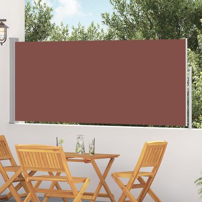 vidaXL Zaťahovacia bočná markíza 117x314 cm hnedá
