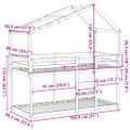 vidaXL Poschodová posteľ bez matraca 90x190 cm masívna borovica