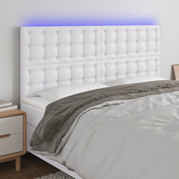 VidaXL Čelo postele biele 160x5x118/128 cm umelá koža