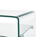 vidaXL Konferenčný stolík priehľadný 98x45x31 cm tvrdené sklo