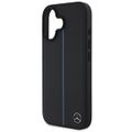 Puzdro Mercedes pre iPhone 16 6,1" MEHMP16S23RURBK Hardcase MB Blue Line Leather MagSafe čierne