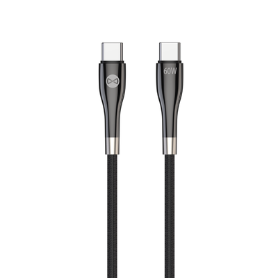 Forever Sleek kábel USB-C - USB-C 1,0 m 60W čierny