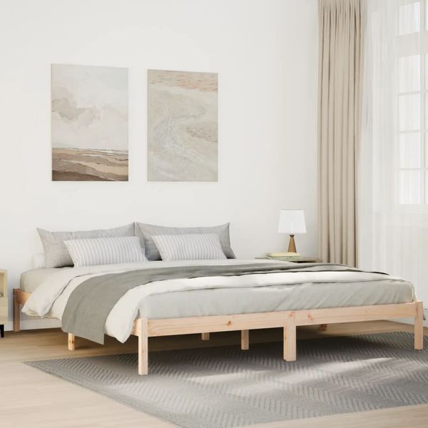 vidaXL Extra dlhá posteľ bez matraca 200x220 cm masívna borovica