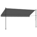 vidaXL Zaťahovacia markíza antracitová 400x150 cm látka a oceľ