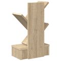 vidaXL Polica na knihy Tree 3-podlažná 30 x 18 x 48 cm Dub sonoma
