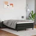 vidaXL Matrac s taštičkovými pružinami stredná tvrdosť čierny 120x200x20 cm umelá koža