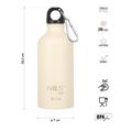 Nerezová turistická fľaša NILS Camp NC3801 béžová 500 ml