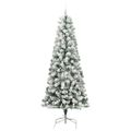 vidaXL Umelý Sklápací Vianočný Stromček 300 LED Zelená a biela 240 cm