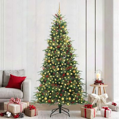 vidaXL Umelý Sklápací Vianočný Stromček Zelená 240 cm PE a PVC