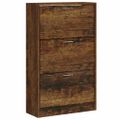 vidaXL Botník dymový dub 63x24x103 cm spracované drevo