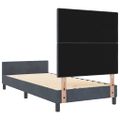 vidaXL Posteľ s pružinovým rámom Tmavo šedá 100 x 200 cm Zamat