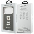 Puzdro Karl Lagerfeld FW Grained Karl & Choupette Heads Pins & Logo pre iPhone 17 Pro čierna