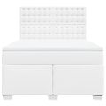vidaXL Boxspring posteľ s matracom biela 140x200 cm umelá koža