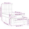 vidaXL Posteľný rám boxsping s matracom ružový 100x200 cm zamat