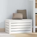 vidaXL Úložný box biely 59,5x36,5x33 cm masívna borovica
