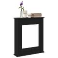 vidaXL Obloženie krbu čierne dub 75x20x87,5 cm kompozitné drevo