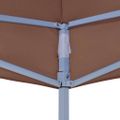 vidaXL Strecha na párty stan 4x3 m, hnedá 270 g/m²