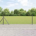 vidaXL Hexagonálne oplotenie s betónovým podstavcom 10 x 0,5 m Sivá