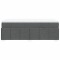 vidaXL Posteľný rám boxsping s matracom tmavosivý 80x200 cm látka