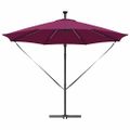 vidaXL Slnečník 294 x 294 x 248 cm Polyester a hliník Bordeaux červená