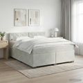 vidaXL Posteľ boxspring s matracom Svetlosivá 140 x 200 cm Zamat