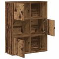 vidaXL Knižnica staré drevo 60x24x76,5 cm kompozitné drevo