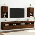 vidaXL TV skrinky s LED svetlami 2 ks hnedý dub 30,5x30x60 cm