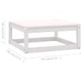 vidaXL 9-dielna záhradná súprava s podložkami biela borovicový masív