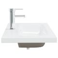 vidaXL Vstavané umývadlo s batériou 81x39x18 cm keramika biele