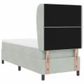 vidaXL Posteľ s pružinovým rámom Svetlosivá 200 x 80 cm Zamat