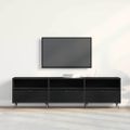 vidaXL TV skrinka 150 x 30 x 44,5 cm Čierny dub Kompozitné drevo