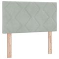 vidaXL Posteľ boxspring s matracom Svetlosivá 80 x 200 cm Zamat