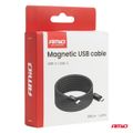 Magnetický USB kábel USB-C to USB-C 60W 200cm AMiO-04841