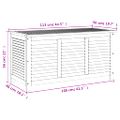 vidaXL Záhradný úložný box s mriežkami 113x50x56 cm masívna akácia