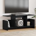 vidaXL TV stolík 102 x 35 x 45 cm Čierny dub Kompozitné drevo
