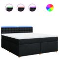 vidaXL Posteľný rám boxspring s matracom čierny 180x200 cm látka