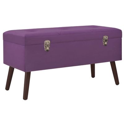 vidaXL Lavica s úložným priestorom 80 cm fialová zamat