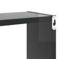 vidaXL Nástenné police 6ks, lesklé sivé 80x15x26,5cm, kompozitné drevo