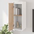 vidaXL Nástenné skrinky 2 ks biele 30x30x80 cm masívna borovica