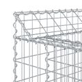 vidaXL Gabiónová vyvýšená posteľ 2 ks 300 x 50 x 60 cm Strieborná