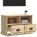 vidaXL TV skrinka dub sonoma 80x35x50 cm spracované drevo