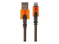 Xtorm Xtreme USB to Lightning kábel (1,5m), čierna, oranžová