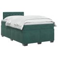 vidaXL Posteľ boxspring s matracom Tmavozelená 120 x 200 cm Zamat