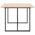 vidaXL Jedálenský stolík v tvare O 200x100x75 cm borovica a oceľ